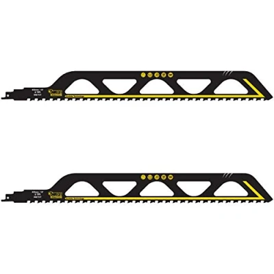 Image of 2 x SabreCut SCRS2243HM_2 Tungsten Carbide 455mm TPI S2243HM Large Bricks Poroton Fibre Cement Concrete Straight Cutting Reciprocating Sabre Saw Compatible with Bosch Dewalt Makita and Many Others
