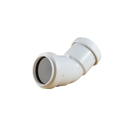 Image of Pushfit 32mm Waste Pipe 45 Degree Bend White Pack of 2