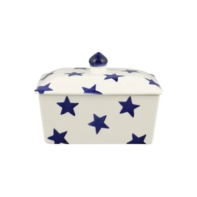 Image of Emma Bridgewater Blue Star Small Butter Dish
