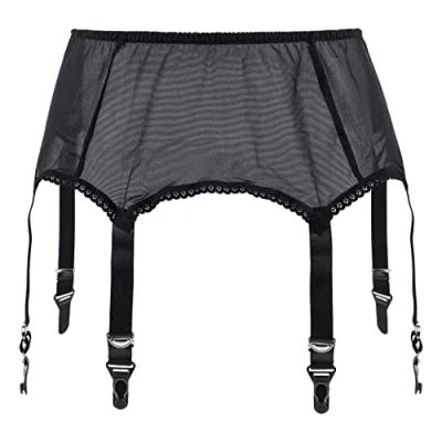 Image of Women&#039;s stockings garter belt sexy lace underwear mesh suspenders (garter only sold)（black s