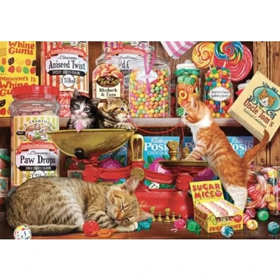 Image of Trefl 10630 Dolcetti da Gatti 1000 Elements, Sweet Kittens, Lovers, DIY, Creative Entertainment, Gift, Fun, Classic Puzzles, Cat Treats, Katzensüßigkeiten
