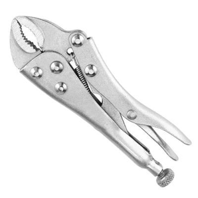 Image of Locking Pliers Mole Grips Heavy Duty Adjustable C Type Curved Jaw Self Lock for Electrical Pipeline Automobile Maintenance Black red (5&quot; 125mm)