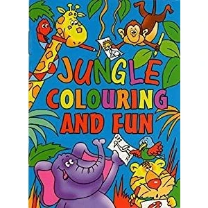 Image of 12 x Mini Jungle Colouring Activity Books Boys Girls A6 Party Bag Fillers