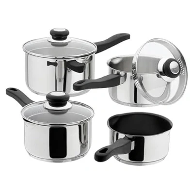 Image of Judge Vista 4 Piece Draining Cookware Set with Milk Pan