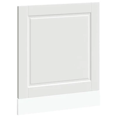 Image of vidaxl Dishwasher Panel Porto White 60x1.5x67 cm Engineered Wood Moisture Resistant Kitchen Appliance Cover Plate