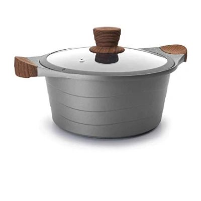 Image of Lacor Stilo Cast Aluminium Casserole, Grey, 20 cm