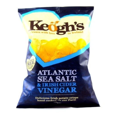 Image of Keogh&#039;s Atlantic Sea Salt and Cider Vinegar Crisps ( 6 X 50grms) from Ireland Sold by DSDelta Ltd
