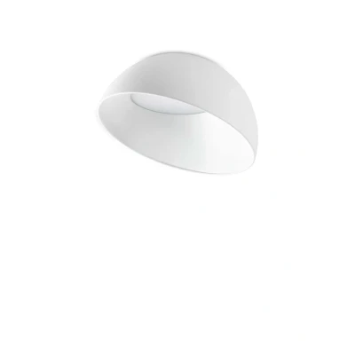 Image of Corolla II Integrated LED Bowl Semi Flush Ceiling Light White 2800Lm 3000K