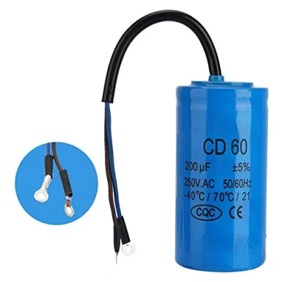 Image of Starter motor 250V 200uf capacitor, Air compressor run for starting single phase motors with 50Hz and 60Hz frequency