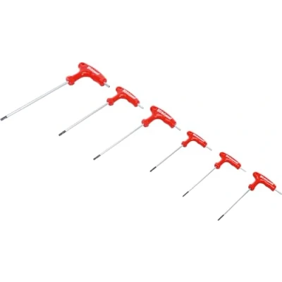 Image of BGS Diy 7830 T Handle L Type Wrench Set Star tamperproof (for Torx) T10 T40 6 pcs.