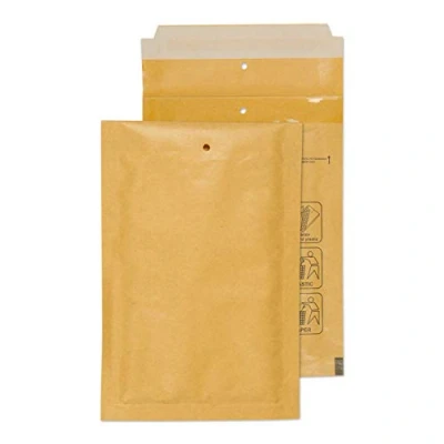 Image of Blake Purely Packaging C6 165 x 110 mm Envolite Peel &amp; Seal Padded Bubble Envelopes (A/000 GOLD) Gold Kraft Pack of 200