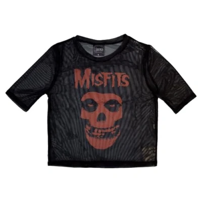 Image of Paradiso Clothing Misfits LOGO AND Skull CROP Blouse, Women&#039;s, Size: XS, Black