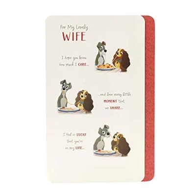 Image of Wife Birthday Card for Her Disney Lady and the Tramp