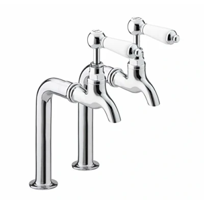 Image of Bristan RS Bib C Renaissance Kitchen Taps, Chrome, Silver