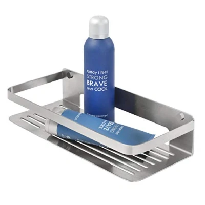 Image of Tiger Caddy Shower Basket, Stainless Steel Brushed, 32 x 7 13.6 cm