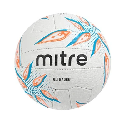 Image of Mitre Ultragrip Netball, All Conditions Ball, Popular Style, Durable Design, White, Ball