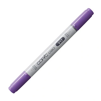 Image of COPIC Ciao Coloured Marker Pen (V 17) Amethyst, For Art &amp; Crafts, Colouring, Graphics, Highlighter, Design, Anime, Professional Beginners, Supplies Colouring Books