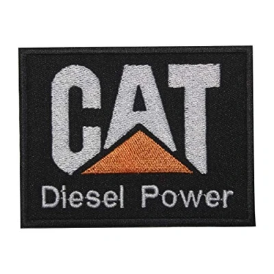 Image of Cat Diesel Power Motor Logo Embroidered Iron on Patch Sew Badge Applique for Clothes