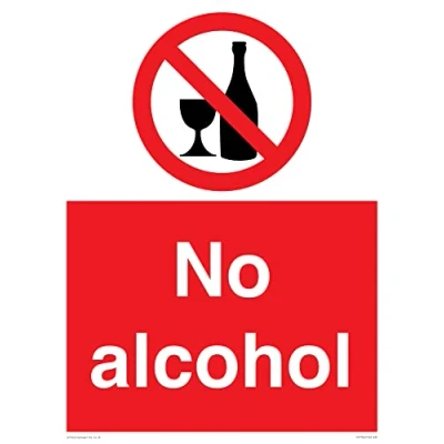 Image of No alcohol Sign 300x400mm A3P