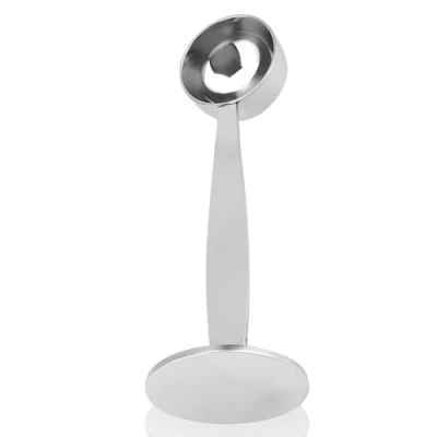 Image of Coffee Scoop 2 in 1,Stainless Steel Tamping,Tablespoon Measure Spoon,Dual Purpose Spoon Multi Function Holder Espresso Stamp for Ground