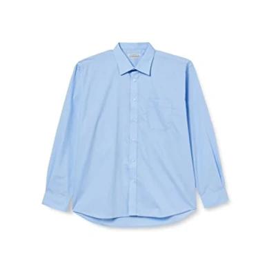 Image of Kustom Kit Men&#039;s Kk104 Business Shirt, Blue (Light Blue), 19&quot;