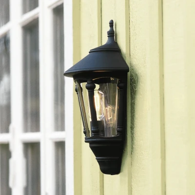 Image of Virgo Outdoor Classic Lantern Flush Wall Light M.Black, IP23