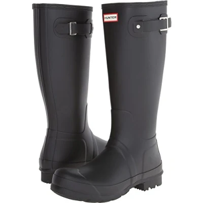 Image of HUNTER Mens Original Tall Classic Wellies Boots Black 9 UK