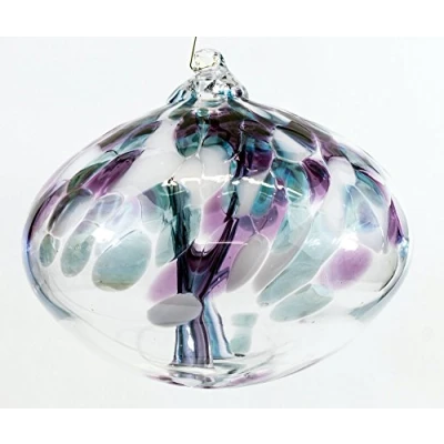 Image of Milford Collection Orb Tree of Life Large Glass Globe Violet