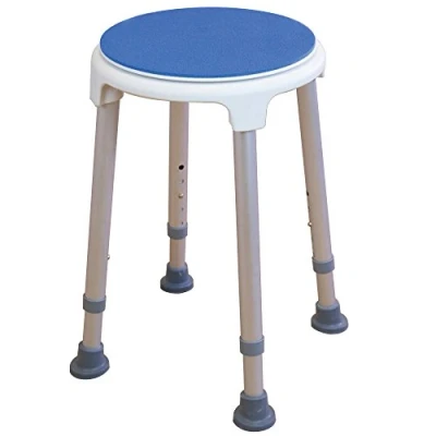 Image of NRS Healthcare Shower Stool M99138 Adjustable Height with Rotating Swivel Seat