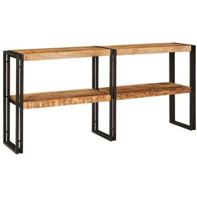 Image of vidaXL Console Table 160x33x75 cm Solid Rough Wood Mango