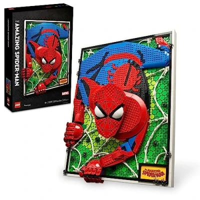 Image of LEGO Art The Amazing Spider Man 31209 Build &amp; Display Home Decor Wall Kit, Nostalgic Super Hero Gift for Adults or Back to School Teen Fans, 6425635