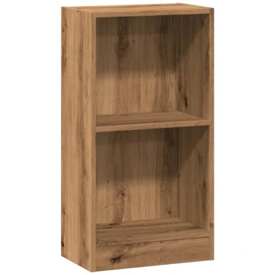 Image of vidaXL Bookcase Bookshelf Storage Cabinet Artisian Oak Engineered Wood 40x24x76cm Versatile for Living Room, Bedroom, Hallway, Office