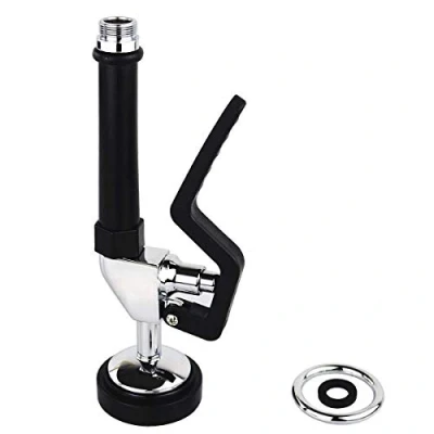 Image of Pre Rinse Sprayers Brass Swivel Sink Pull Down Spray Head Valve Replacement Part Handheld Dishwasher Accessories Brushed Chrome for POUGEO Commercial Kitchen Taps