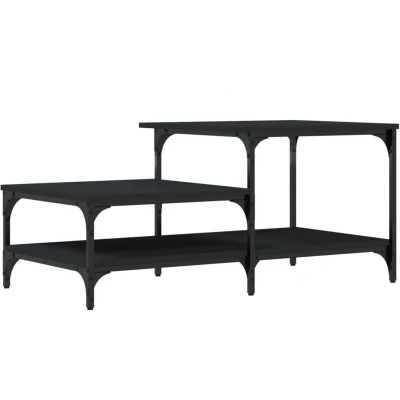 Image of vidaXL Coffee Table Black 100x50.5x45 cm Engineered Wood