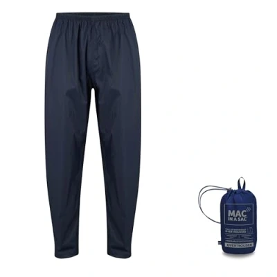 Image of Mac in a Sac Mini Origin II Packable Waterproof Overtrousers for Boys &amp; Girls Lightweight and Breathable Rain Trousers That Packs into its own Bag Navy 5 7 Years