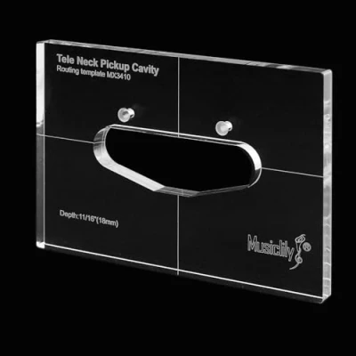 Image of Musiclily Pro CNC Accurate Acrylic Neck Pickup Routing Template for Standard Tele Guitar Body