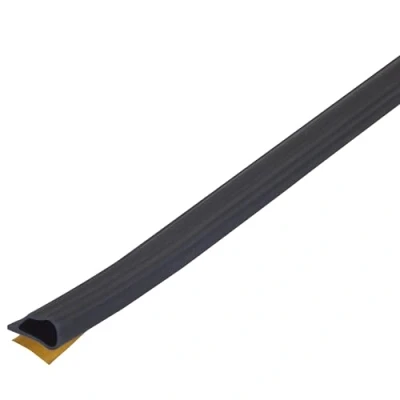 Image of M D Building Products Black MD 68668 1/2 Inch by 20 Feet Silicone Door Seal, 1/2&quot; x 20&#039;