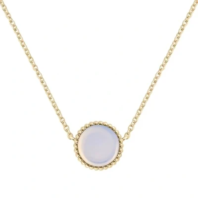 Image of RADLEY Womens 18ct Gold Plated Semi Precious Stone Opal Pendant Necklace