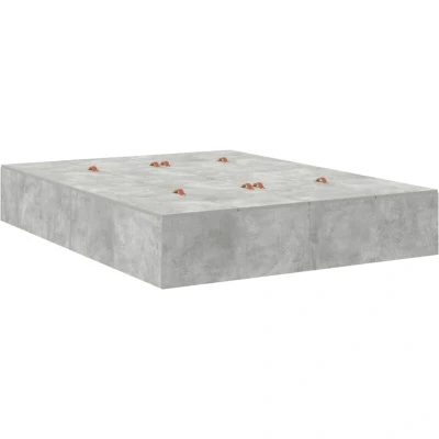 Image of vidaXL Storage Bed Frame Concrete Grey 160x200 cm