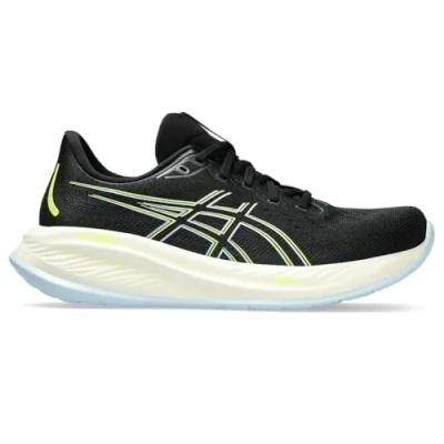 Image of Asics Gelcumulus 26 Neutral running shoes, Men&#039;s, Size: 6.5, Black/safety yellow Textile/synthetics