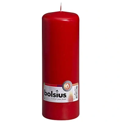 Image of Bolsius Pillar Candle 20cm x 7cm (Red)