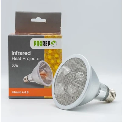 Image of ProRep Infrared Heat Projector 50w Screw Fitting Heating Spotlight 50 Watts Reptiles
