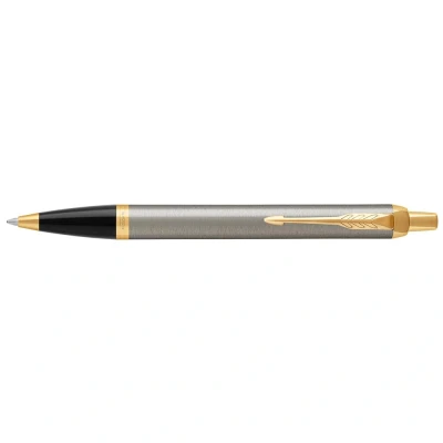 Image of Parker IM Ballpoint Pen Brushed Metal Medium Point Blue Ink Gift Box