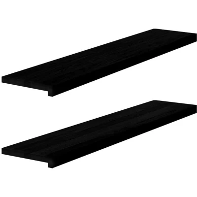 Image of vidaXL Window Sills 2 pcs Dark Brown 120x30x2 cm Solid Wood Oak