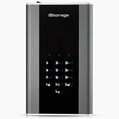 Image of iStorage diskAshur DT2 1 TB Secure Encrypted Desktop Hard Drive FIPS Level 2 Password protected Dust/Water Resistant