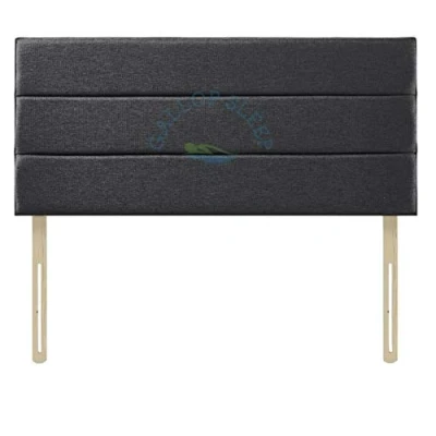 Image of Gallop Sleep Super Padded Eton Chenille Headboard for Divan Bed Bedroom Furniture (Charcoal, Small 2 FEET 6 INCHES, Height 24 INCHES)