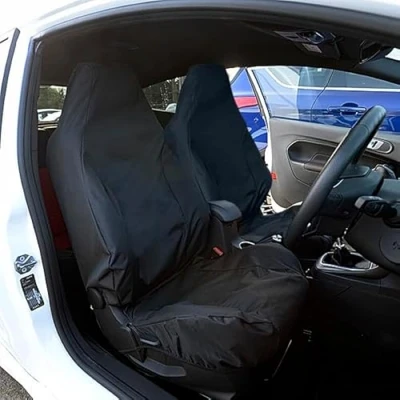 Image of UK Custom Covers To Fit Ford Fiesta ST Recaro MK8 (2018 Onwards) Front Seat Tailored (Black) SC162B 162BAD2