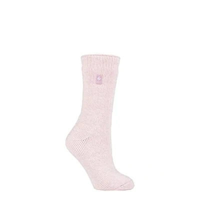 Image of Women&#039;s 1 Pair SOCKSHOP Original Heat Holders 2.3 TOG Thermal Socks Dusted Pink 4 8 Ladies