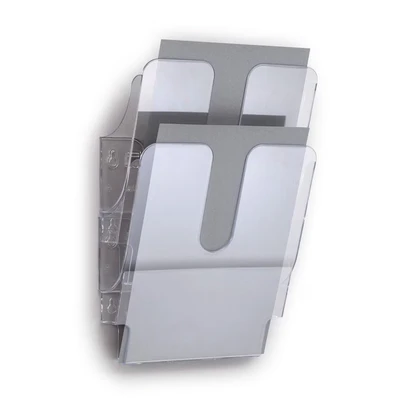 Image of Durable FLEXIPLUS 2 A4 Portrait Literature Holder Transparent Wall Mounted Document Perfect For Flyers, Brochures, Etc.