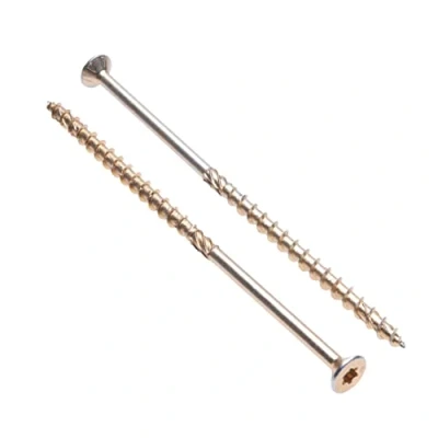 Image of Wood Screws Flat Head by Keple 8 mm x 280 Self Tapping Torx for Railway Decking Sleeper Long Timber Flange Joining Construction Pack of 50 pcs